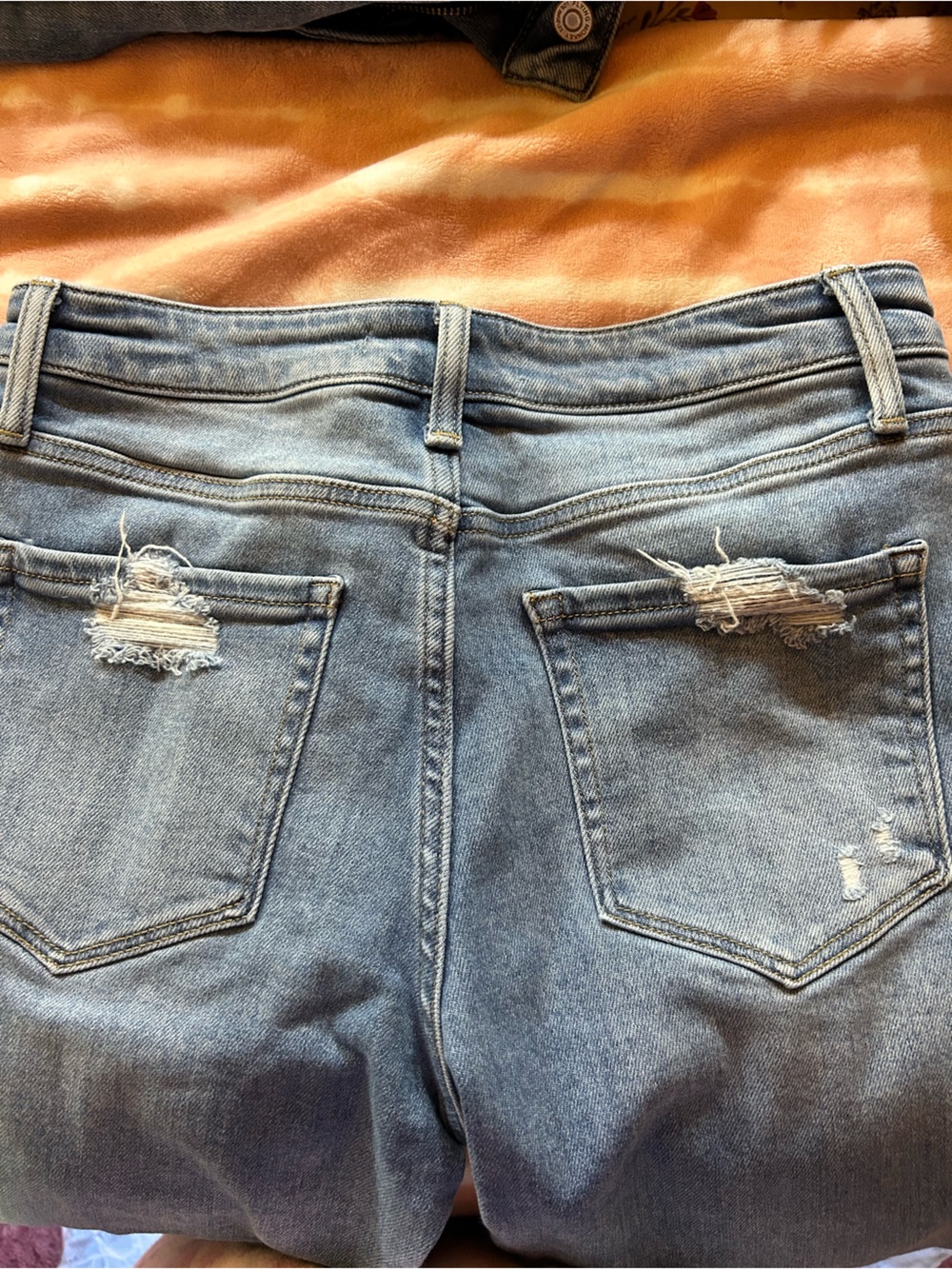Flying Monkey Light Blue Distressed High-Rise Jeans